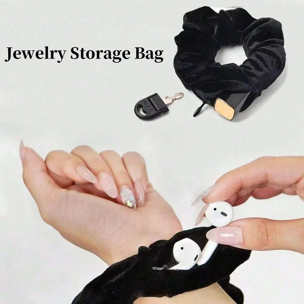 Multifunctional Hair Tie Organizer Pouch - Compact, Organized Storage with Zipper Closure, Hidden Pocket, Chic Fabric for Scrunchies, Elastic Hair Accessories - Leisure & Outdoor Recreation Essential, Perfect Gift for Teens