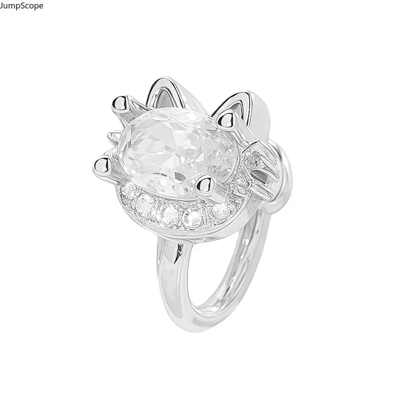 Silver Cat Ear Cuff No Piercing Clip On Earring For Women, Cute Hollow Kitten Paw Paved CZ Ear Wrap, Sweet Y2K Hot Girl Pink Crystal Non Pierced Stackable Fashion Ear Jewelry Gift