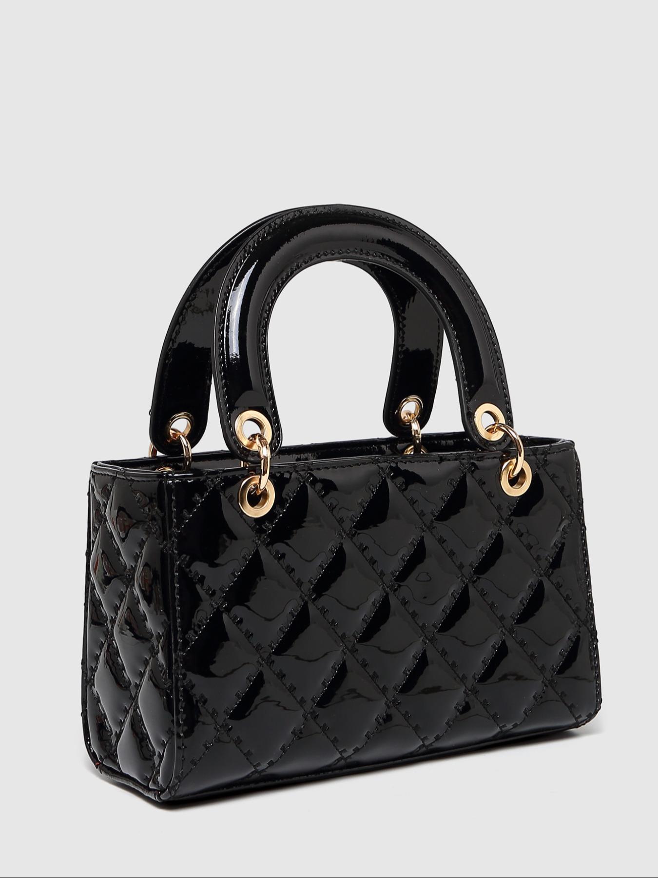 Christmas PU Leather Bag, Elegant Plaid Handbag for Women, Versatile Summer New Painted Leather Crossbody Bag, Fashion Shoulder Clutch, Casual Shoulder Bag