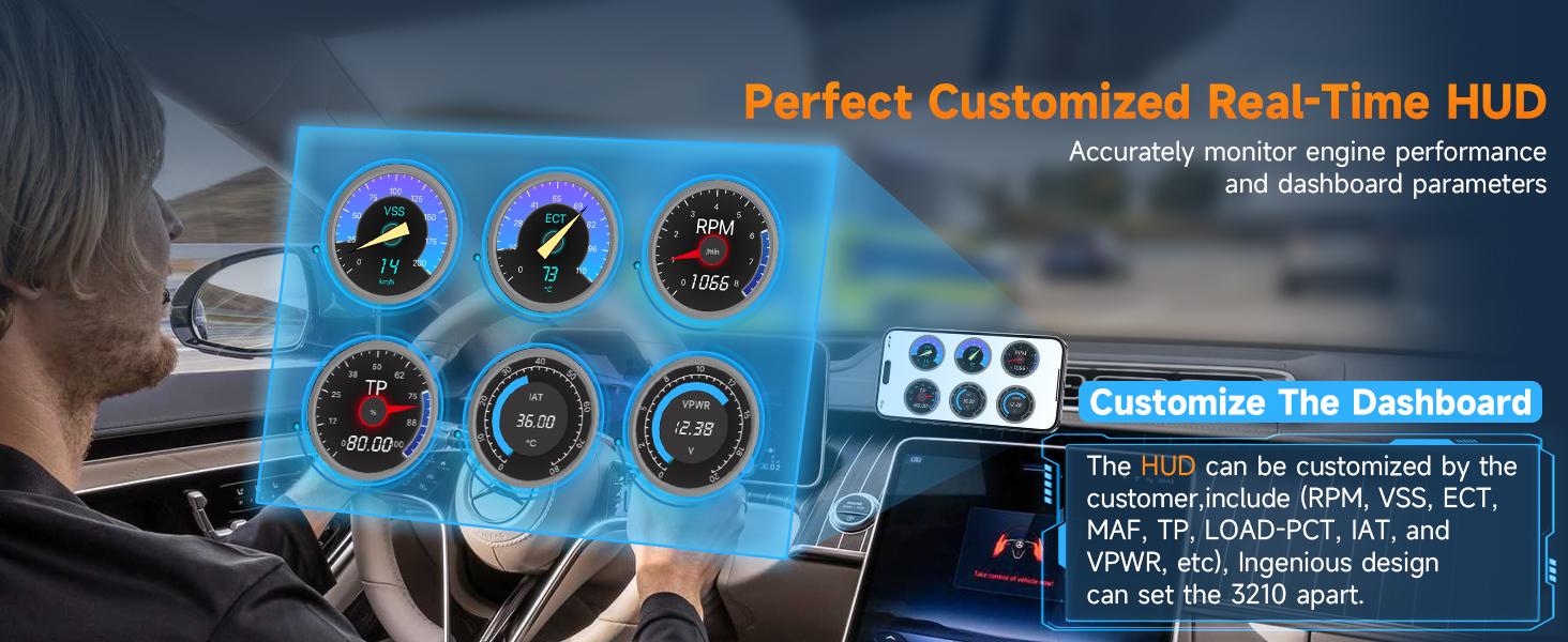 AUTOPHIX-3210 Full OBD2 Scanner, Code Reader, Check BAT Engine, OBD 2, Auto Scan Tools for iPhone, iPad, Android Vehicle