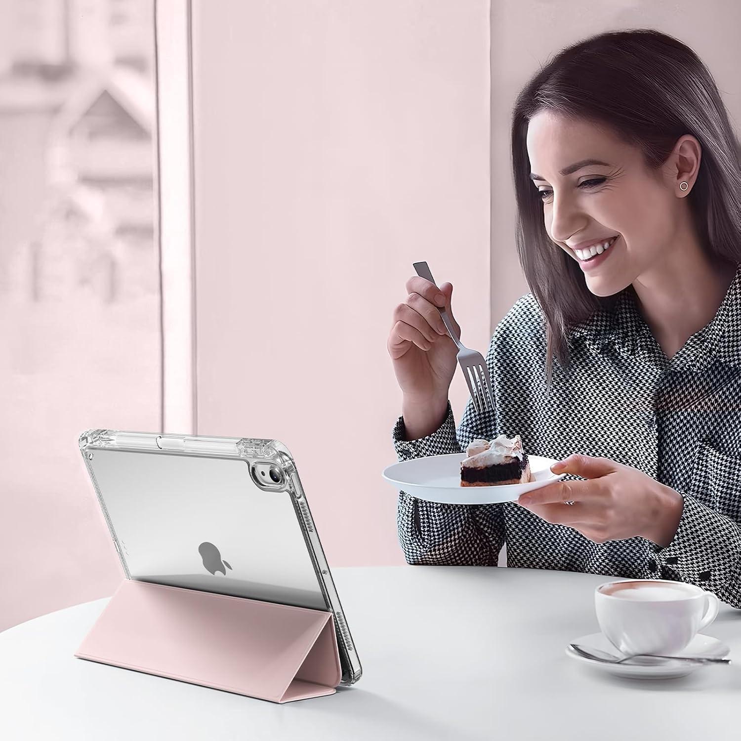 For iPad Case Compatible with A16 Models from The 11Th And 10Th Generations (2025/2022), As Well As iPad  Air M2 M3 11inch/13inch Ipads,  Ipad Pro M4 11inch/13inch， It Features a Holder for The Pencil, a Hard Clear Transparent Back Shell, a Soft TPU Shock