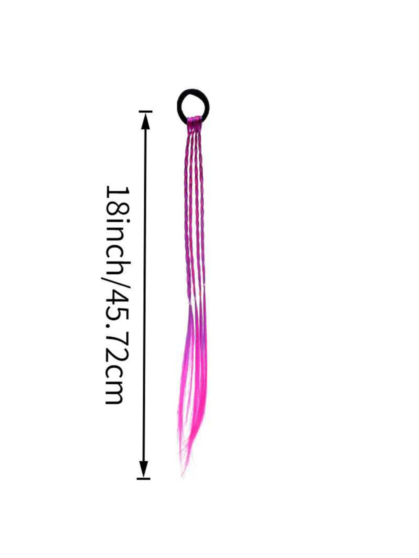 Girls' rainbow braid hair extensions, children's ponytail hair extensions, girls' hair accessories, challenging braid hair extension styles, 6 crazy accessory headbands