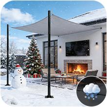 2 Pack 12 Ft Shade Sail Poles, Heavy Duty Metal Outdoor Support Post Kit, Rust-Resistant Shade Sail Support Poles, Adjustable Metal Sun Shade Poles for Patios, Courtyards, Backyards and Gardens tiktokshopbacktoschool