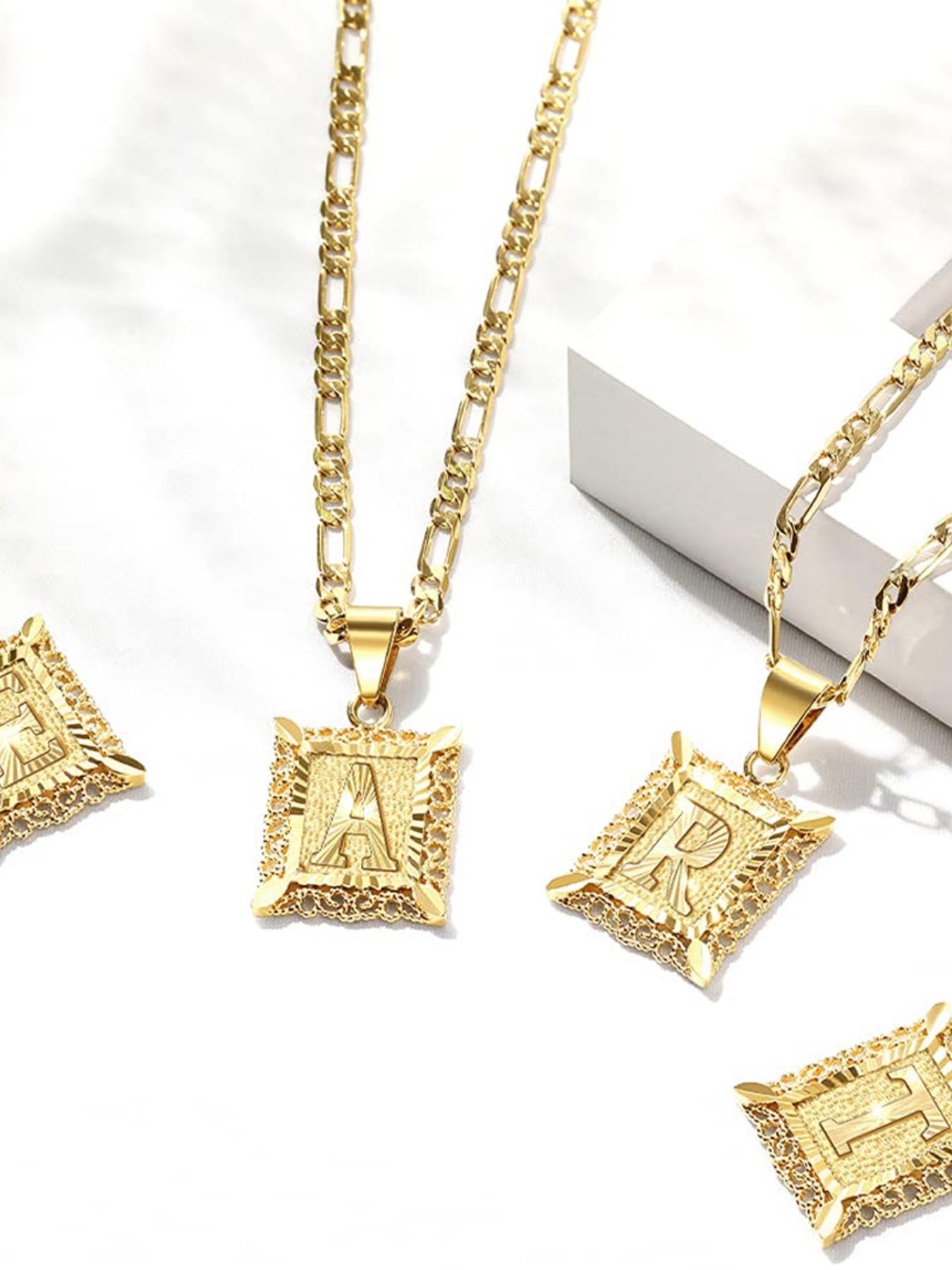 Initial Letter Pendant Necklace, Unisex Initial Jewelry, Unique Gift for Graduation, Fashionable Statement Piece, A-Z Letters Available