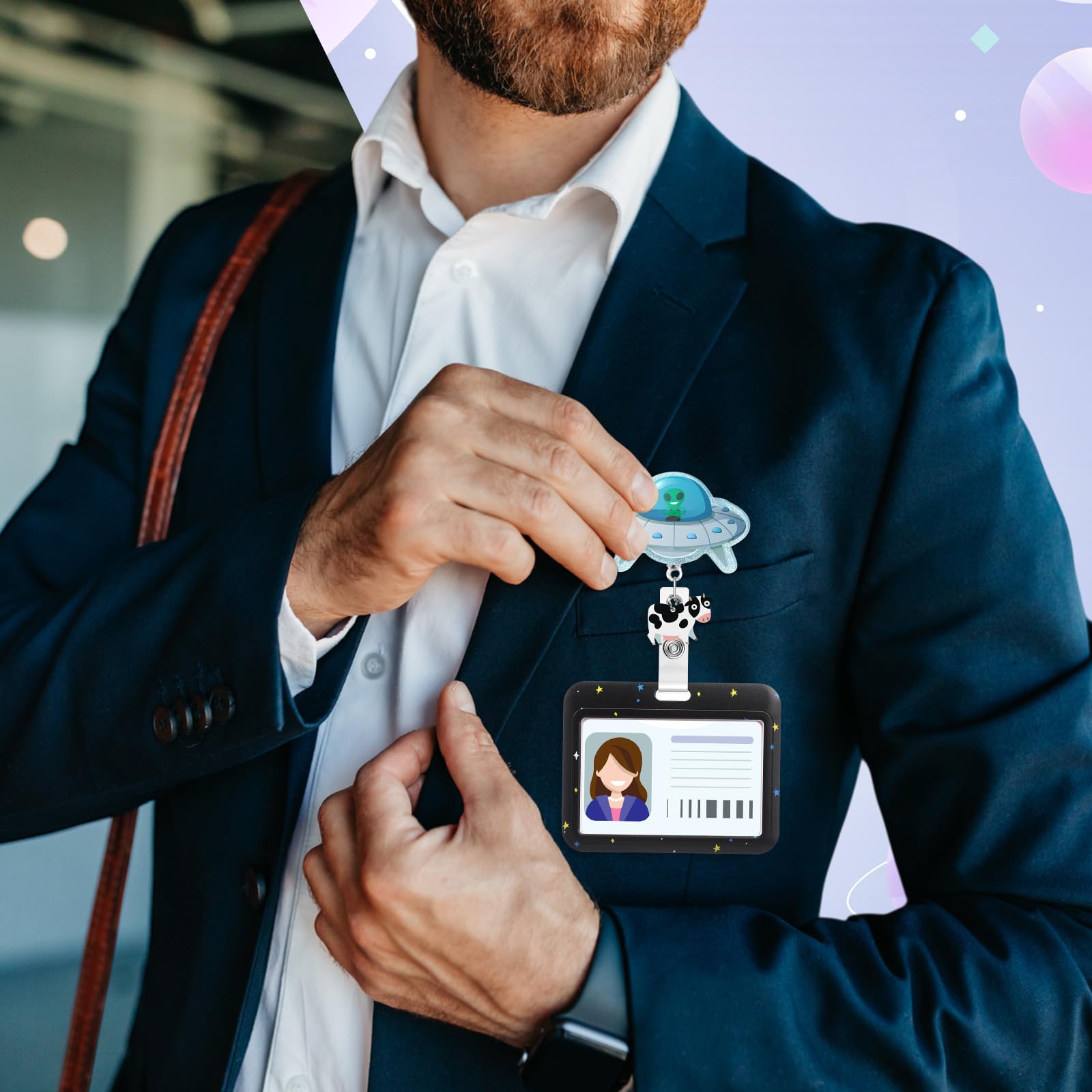 Nurse Day Gift Nurse Badge Reel Pink Bow ID Holder Retractable Badge Reel 4.72 x 3.54In Cute Nurse Badge Reel ID Card Holder with Alligator Clip for Doctor Nurse Teacher Student Office Worker Volunteer Healthcare Accessories, Easter Nurses Week Gift