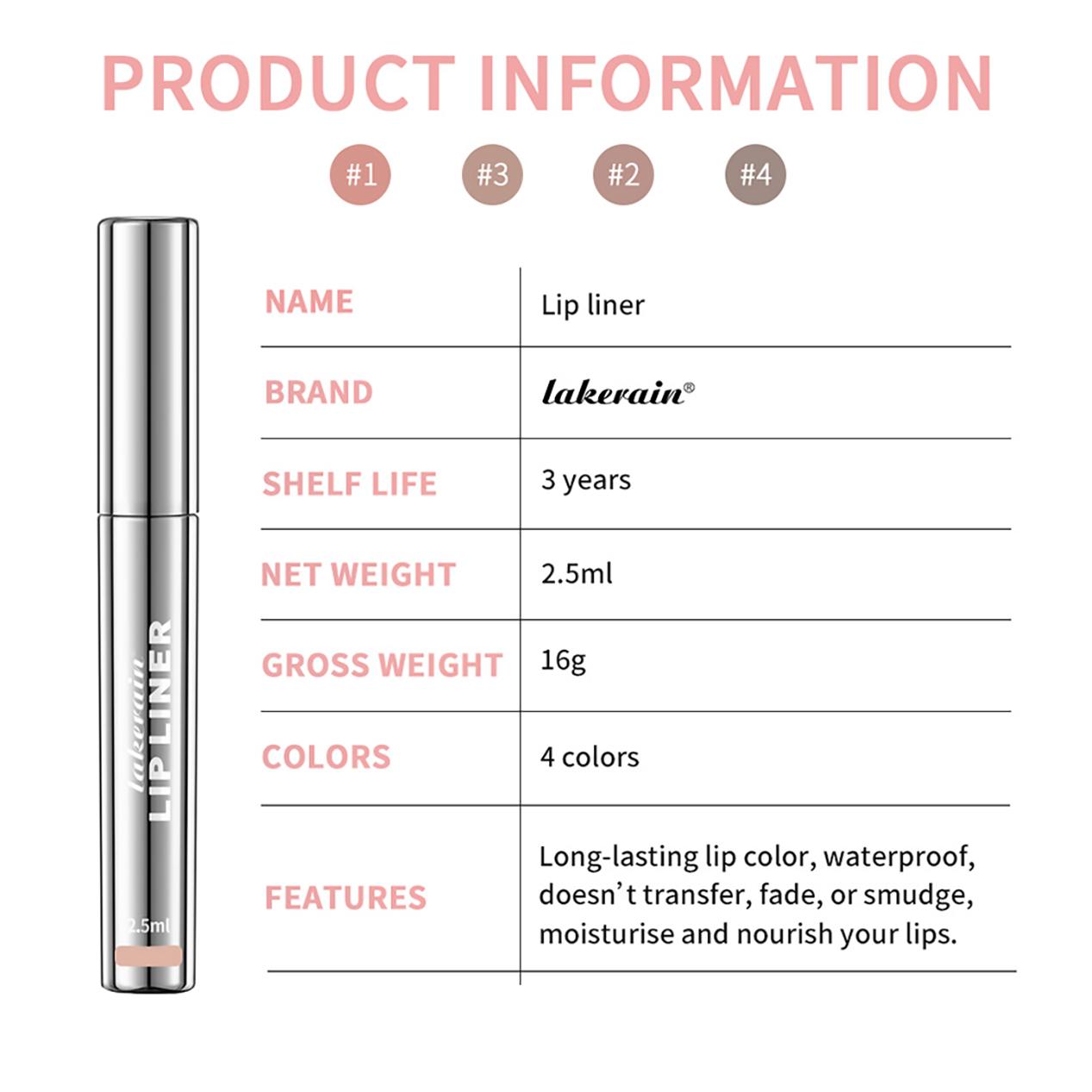 4Pcs Peel Off Lip Liner Stain Lip Gloss Lip Tint Set Velvet Matte Tattoo Long Lasting Waterproof Transfer Proof Brightening Cosmetic Clear Lipstick,Mother's Day Campaign