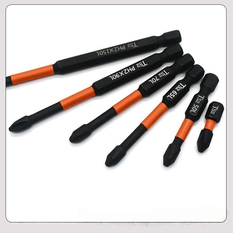 S2 Steel Strong Magnet Bit for Impact Drivers, High Hardness, Durable, Ideal for Self-Drilling Screws, Impact Driver Accessories, Hardware Tools