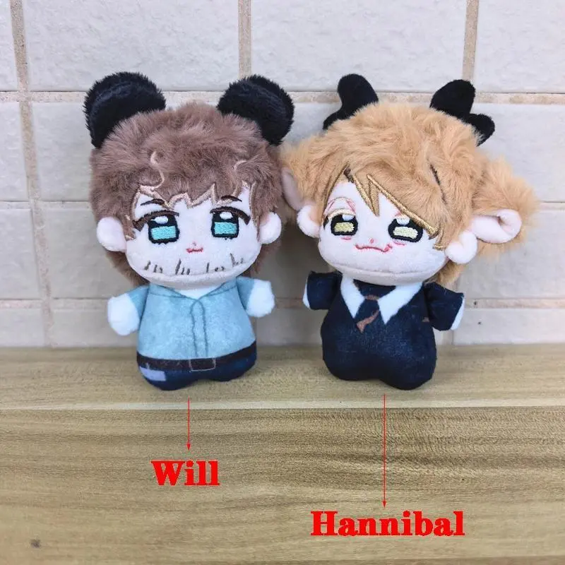 In Stock 12cm With Cute Ears Graham Will / Hannibal Lecter Plush Toys Cosplay Anime TV Series‌ Character Keychain Plushie Doll