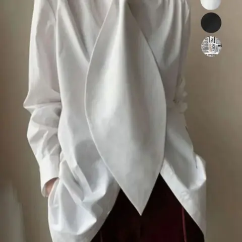 Women's Solid Color Long Sleeve High Neck Shirt, Versatile Large Bow Tie Top, Elegant Ladies Blouse for Any Occasion, Casual Bishop Sleeve, Elegant Fitted Top