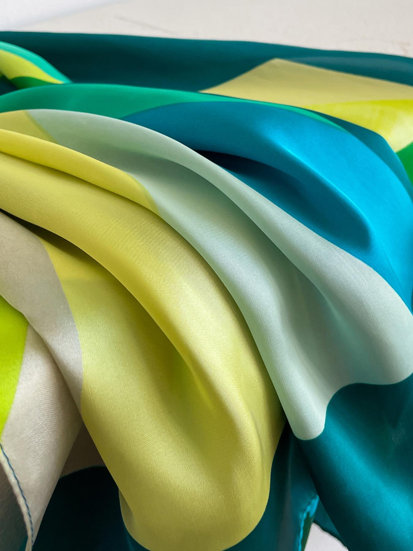 Elegant Women's Long Satin Shawl Set, Lightweight Silk Feel Boho Style Scarf, Perfect Spring & Fall Fashion Accessory, Casual Style Woven Fabric