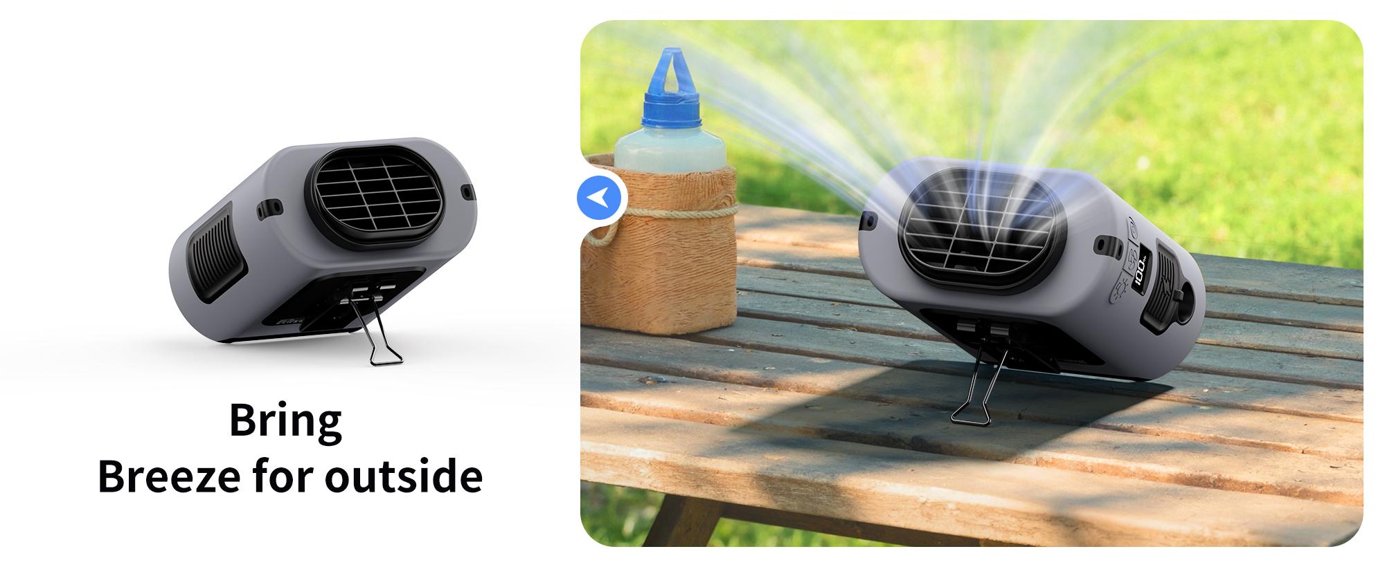 Socool Fan 10000mAh/14500mAh Power Bank, Portable Waist Fan Clip-on Wearable Belt Personal Fan, Rechargeable Battery Operated With Flashlight Hands-Free Up to 40H/67H Cooling, USB Cooling Fan For Outdoor #GLOBAL PICKS
