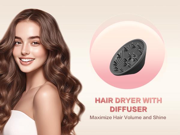 BABONIR Ionic Hair Dryer with 50M Negative Ions,Powerful 1875W Blow Dryer for Women & Men,Fast Drying,Travel Blow Dryer for Home,Salon,Lightweight,Foldable,Christmas Gifts Holiday Gift