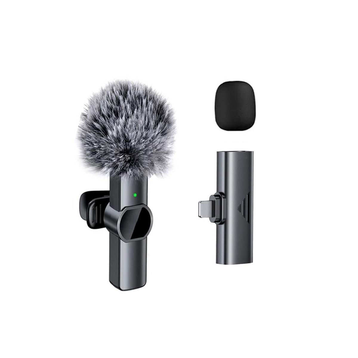 HITOZON Professional Wireless lapel mic for Smartphones,Plug-Play Wireless Microphone With windsock,Lapel Mic for Video Recording,Teaching, interviews,Podcast,Cordless Omnidirectional Condenser Recording Mic for TikTok,YouTube,Vlog