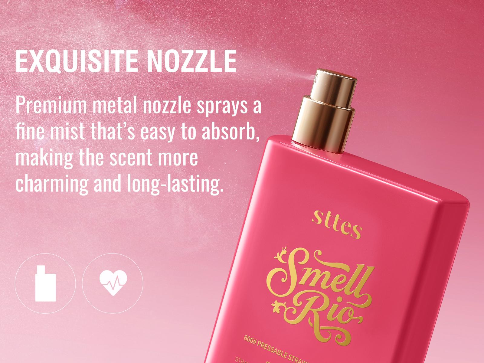 New Sttes Perfume 606# (Pressable Strawberry Gummies) – Eau de Parfum for Women – Richer Scent, Longer Lasting – Strawberry, Marshmallow, Fruit Gummies, Vanilla – Perfumes & Fragrances(100ml / 3.4 fl oz)