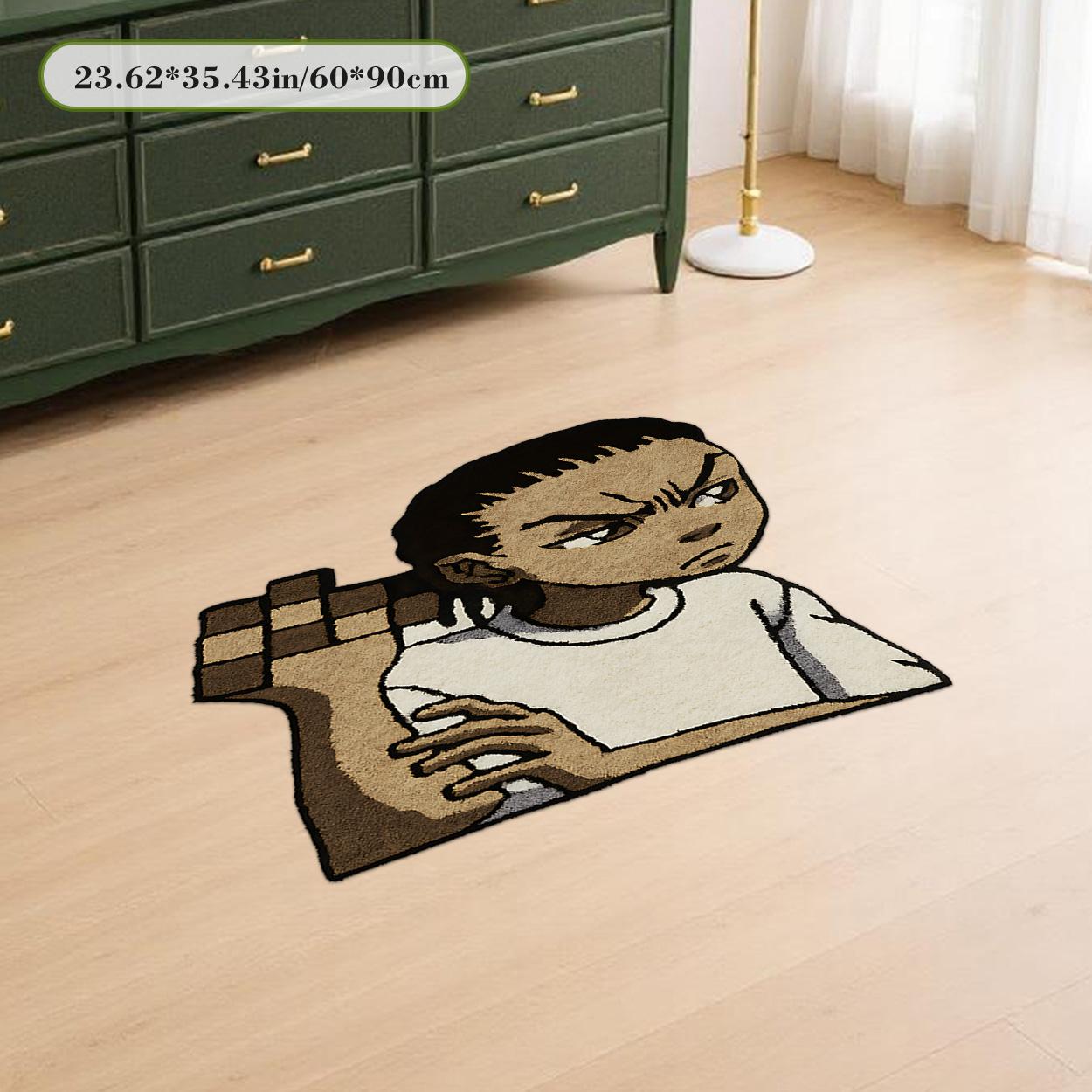 Irregular Printed Rug Velvet soft and comfortable patterned printed carpet, suitable for multiple scenarios, available in various sizes, soft and non-shedding Cartoon Pattern Rug