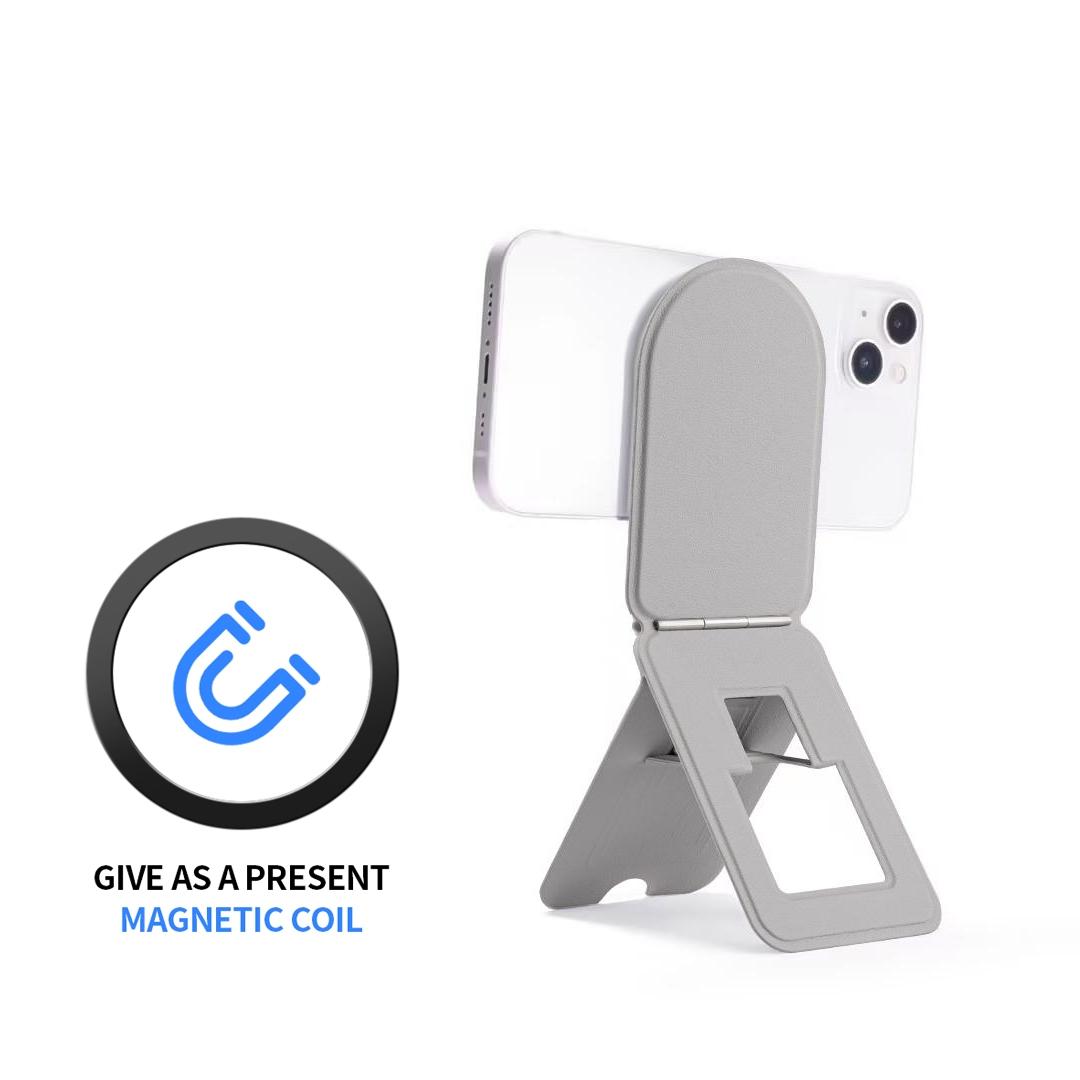 Magnetic Phone Stand, Foldable Desk Holder Compatible with iPhone 17, 16 Series, Adjustable Angle, Portable Design, Easy Operation, Suitable for iPhone 15 14 13 Pro Max Plus desktop stand