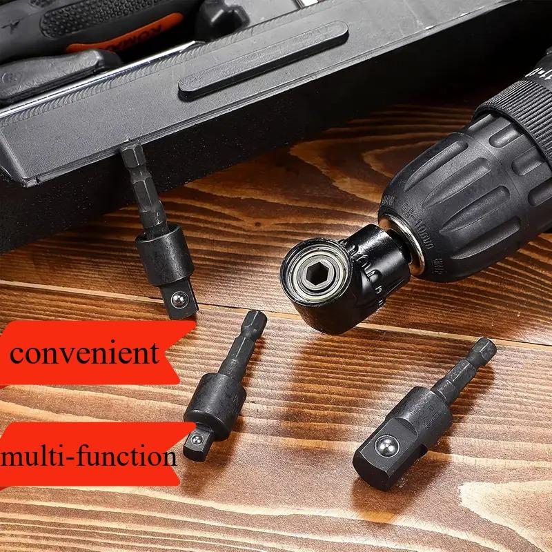 1pc high-quality right-angle drill accessories, 360 rotatable, impact-grade socket adapter, angle drill adapter, 90 inclined drill to meet various drilling requirements, drilling accessories, multi-functional drill, Drill Attachment