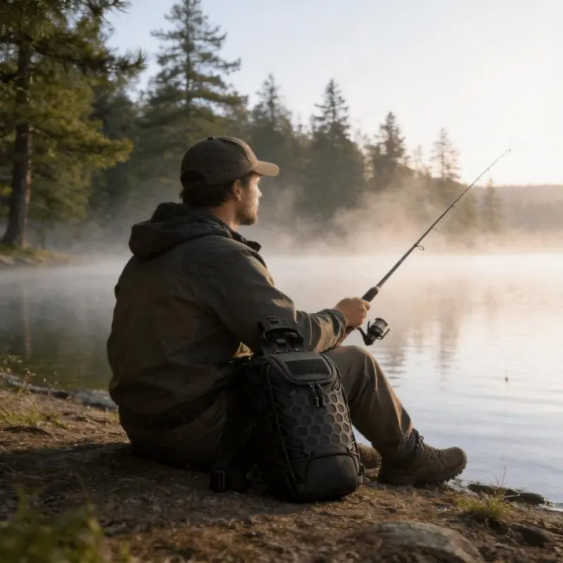 Stop carrying bulky backpacks for a day on the water or trail. This lightweight single shoulder bag organizes your lure fishing gear and hiking essentials. Perfect for climbing too.