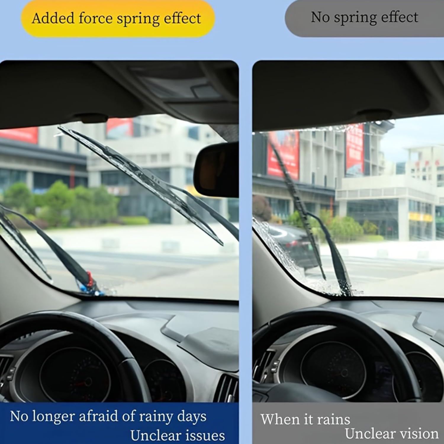2-Pack Windshield Wiper Arm Pressure Spring Boosters, Practical Automotive Assistive Components, Easy Installation, Enhanced Performance, Improved Rain/Snow Visibility