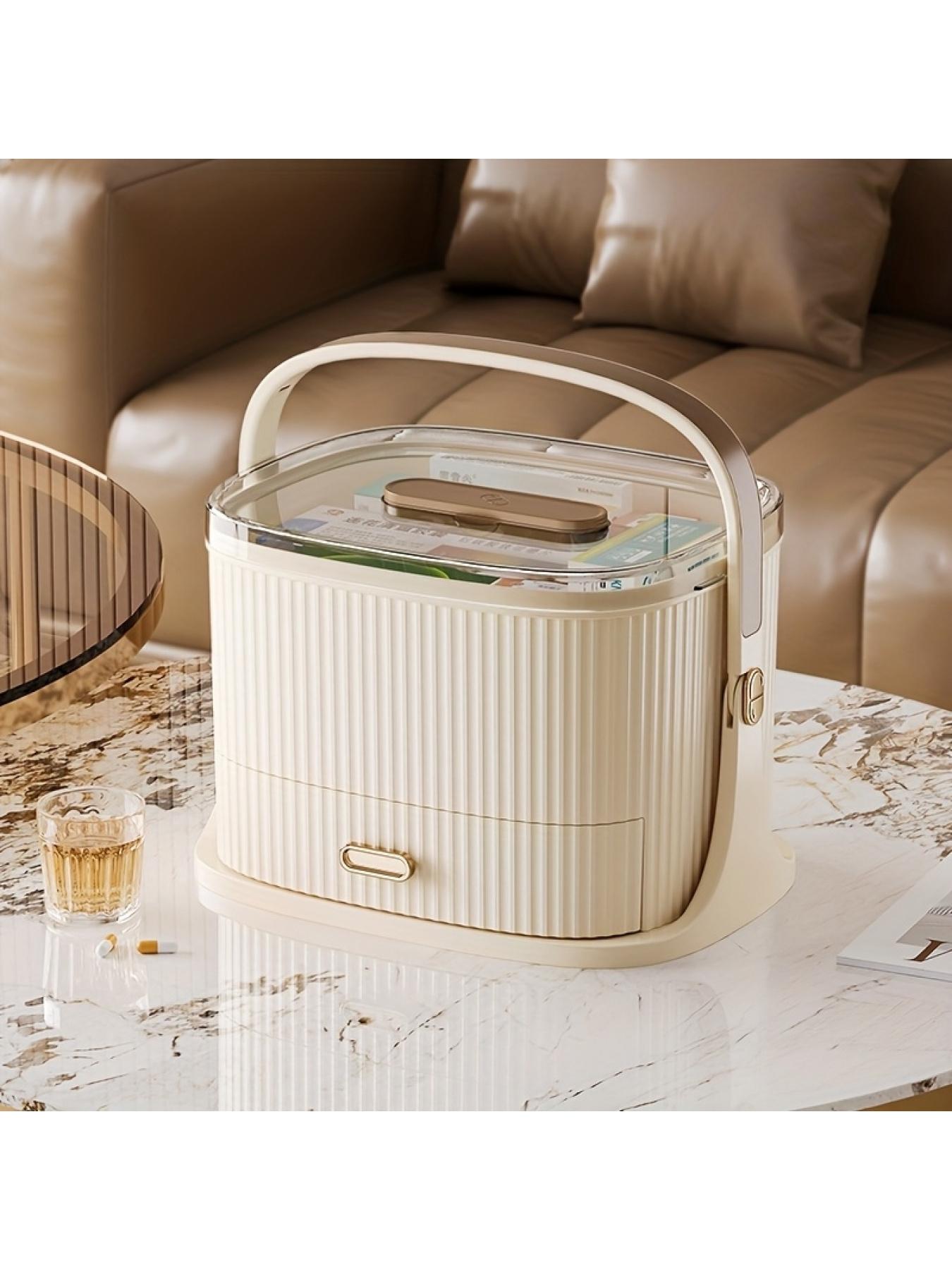 Hardware Thickened Large Clear Storage Box, Dustproof Flip Lid Organizer for Home Office Storage