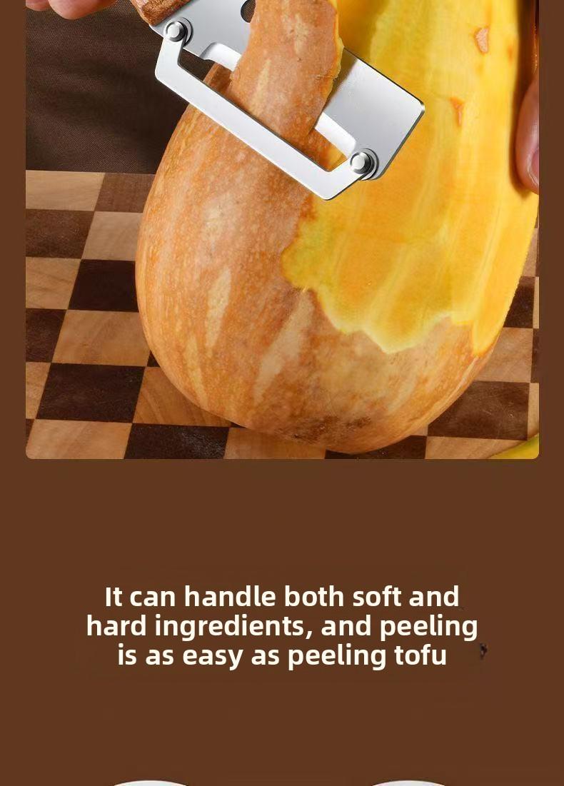 Kitchen Multi-Function Stainless Steel Thickened Fruit Peeler Knife for Sugar Cane and Pineapple Skin Removal Special Tool
