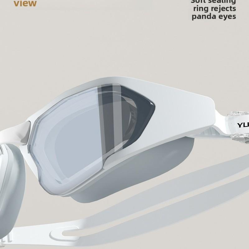 2-Pack Swim Goggles and Cap Set, Waterproof Anti-Fog HD Swimsuit Gear, Adjustable Silicone Swimming Equipment for Adults, Unisex