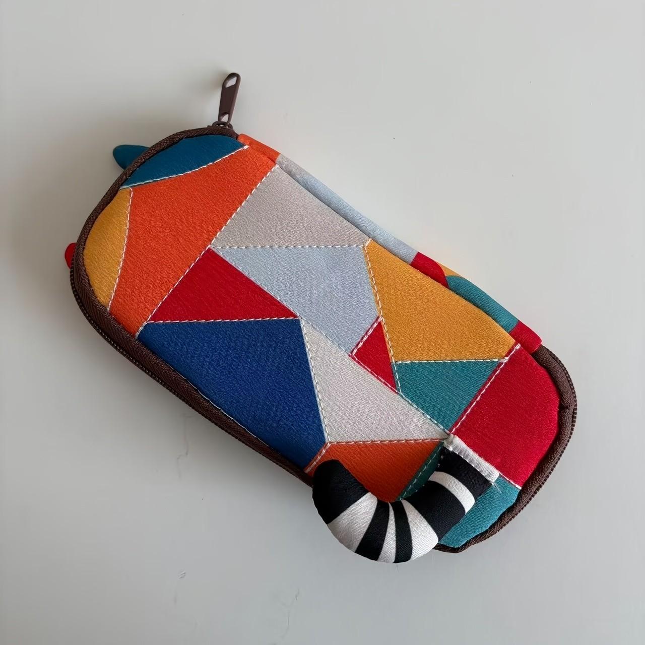 Fun Patchwork Cat Pencil Case, Perfect for Back-To-School Season, Reusable School Supplies Organizer, Ideal Gift for Kids & Students