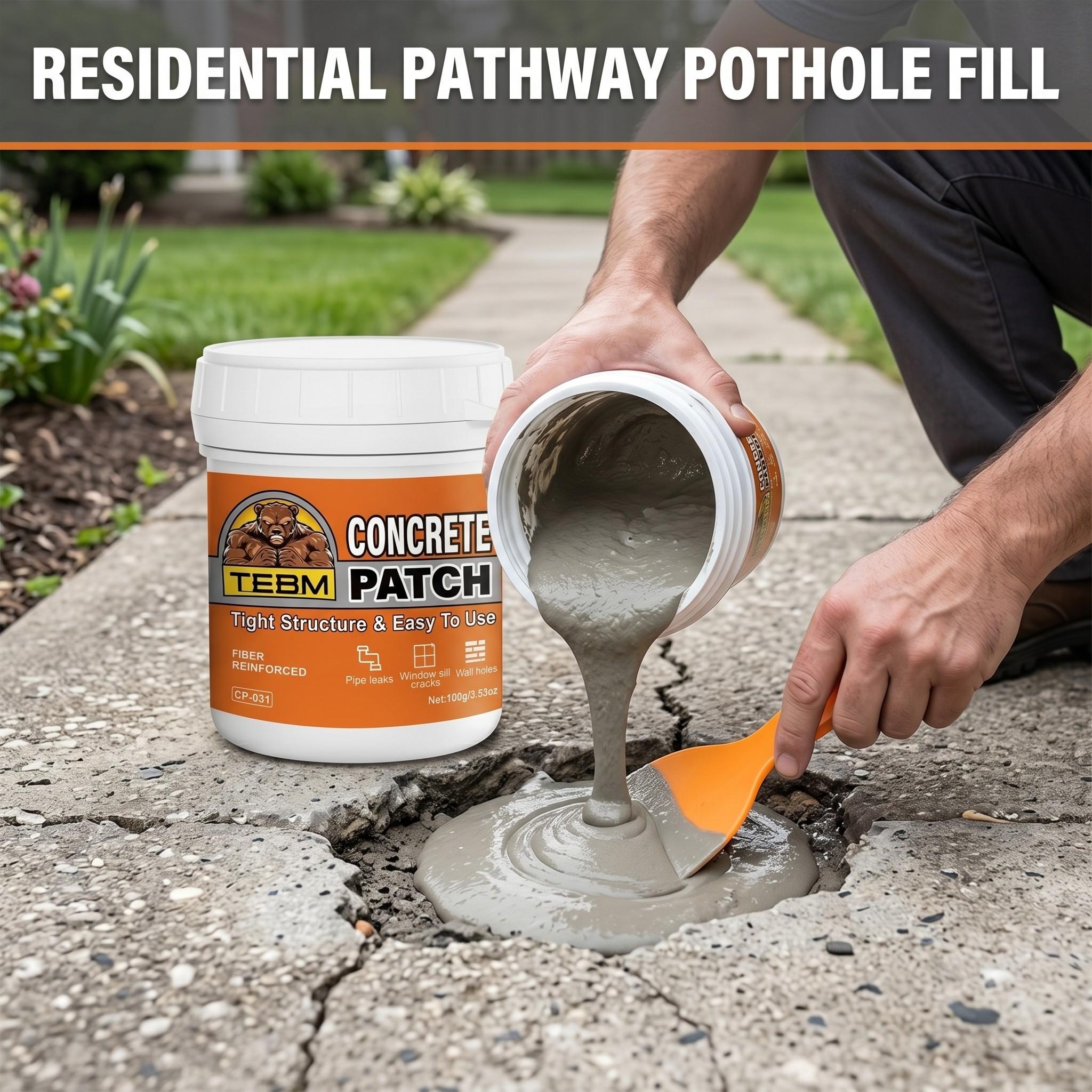 Industrial Grade Cement Crack Filler, Non-Shrinking, Smooth Seamless Finish, Weatherproof, Waterproof, Ideal for Foundation Repair, Concrete Restoration