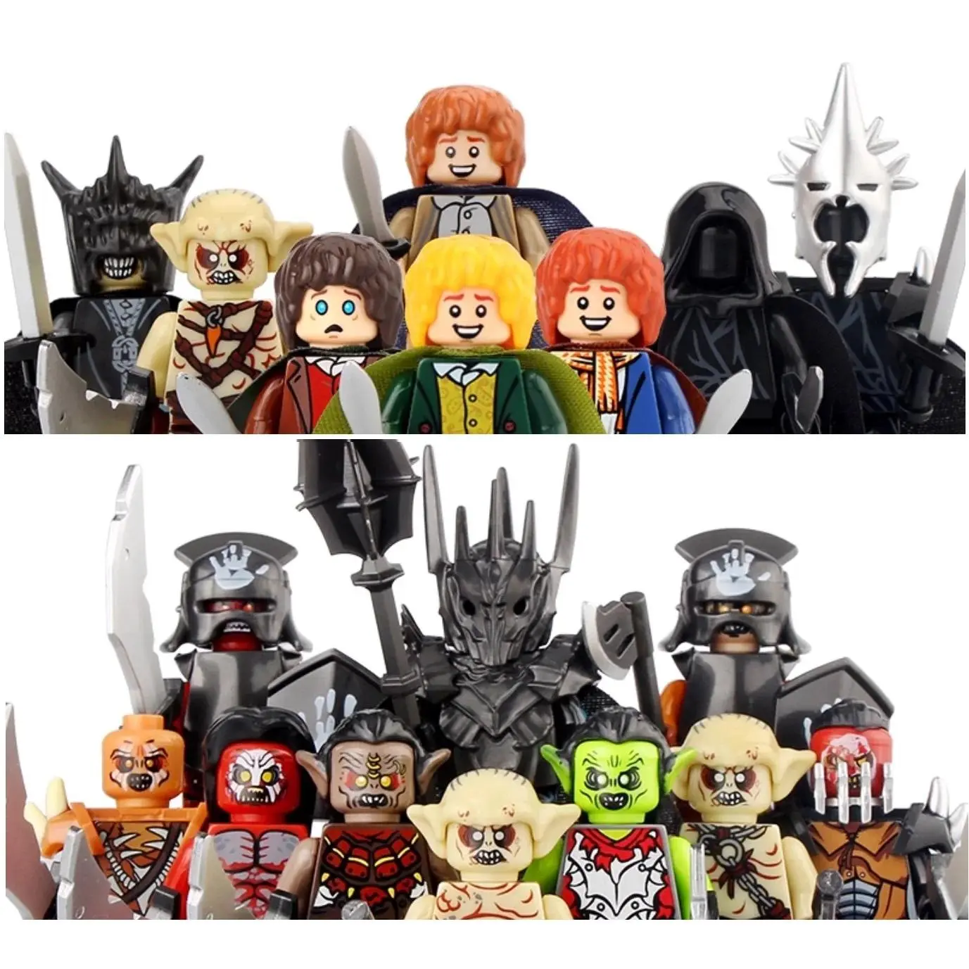 2026 New hot item   The Hobbits Lord of the Rings Set Building Blocks Orc Uruk-hai Goblin Sauron Saruman Frodo Azog Gandalf Mini Action Figure Toys