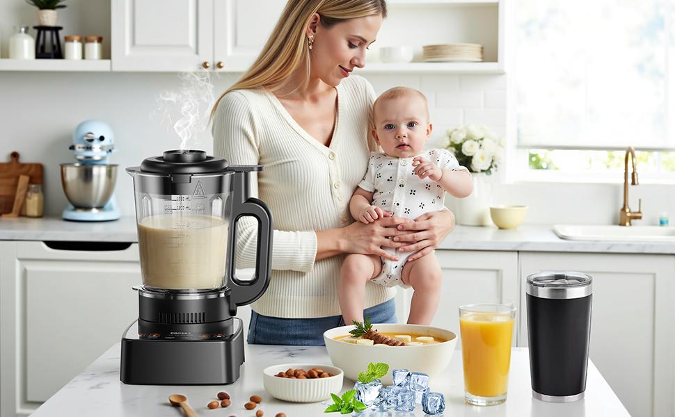 PRASKY Glass Heating Blender & Soy Milk Maker, 10-in-1 Smart Kitchen Machine | 24H Delay Cook | 600ml Stainless Steel Thermos | Soup, Smoothies, Juices & Stews Stand Mixer Multifunction Motor Container Cleaning Brush PRASKY Glass Heating Blender & Soy Milk Maker, 10-in-1 Smart Kitchen Machine | 24H Delay Cook | 600ml Stainless Steel Thermos | Soup, Smoothies, Juices & Stews Stand Mixer Multifunction Motor Container Cleaning Brush