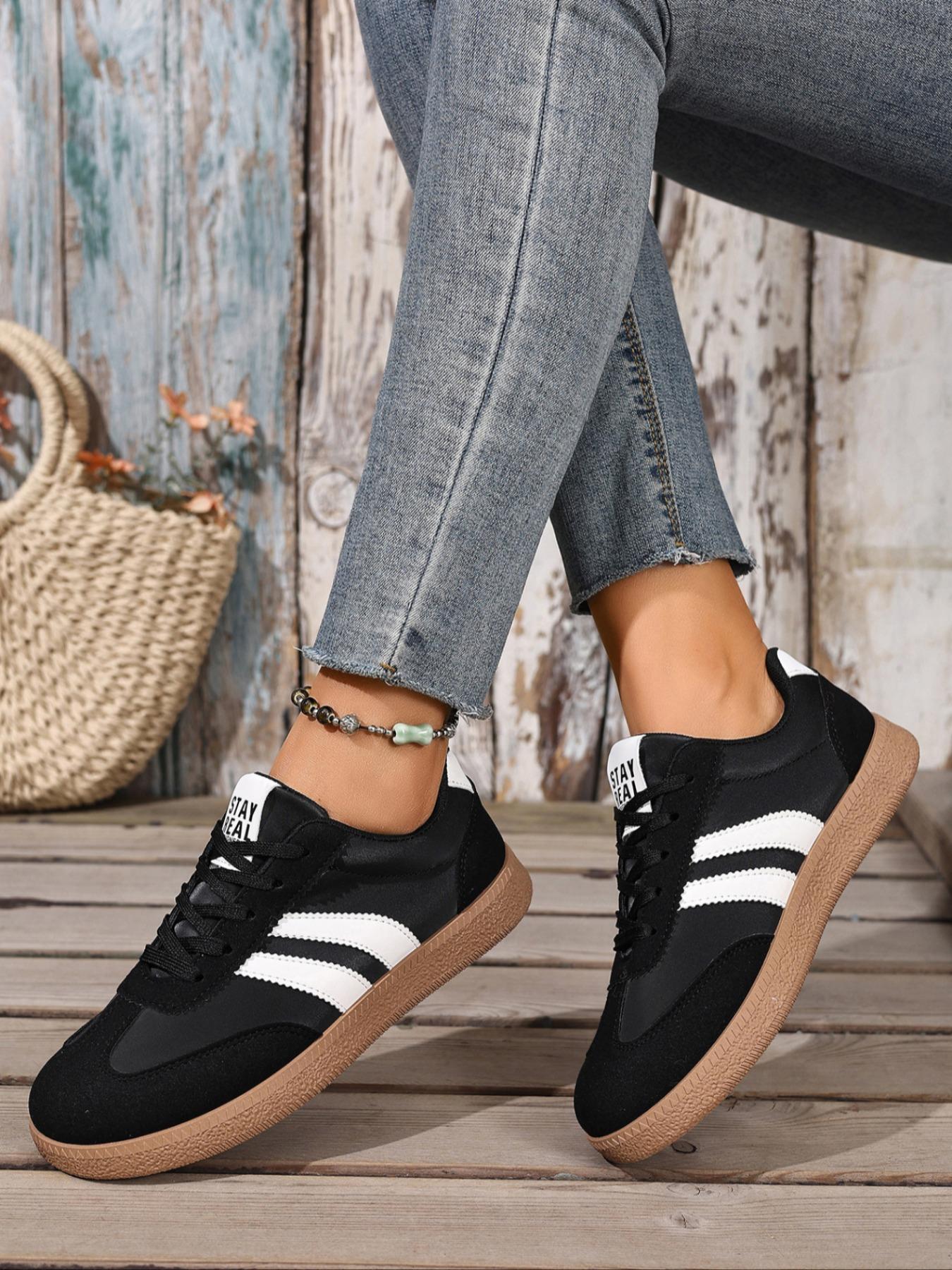 Women's Comfortable Lace-Up Sports Shoes, Lightweight Multi-Functional Casual Sneakers, Non-Slip Rubber Sole, All Seasons Use, Low Top Sneakers1123