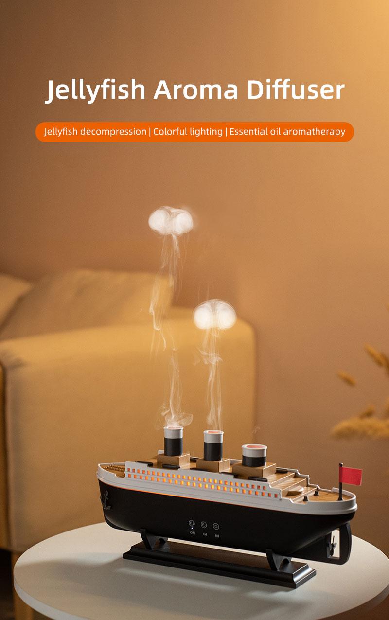 Simulation  aromatherapy machine household desktop creative intelligent volcano spray essential oil diffuser humidifier ship