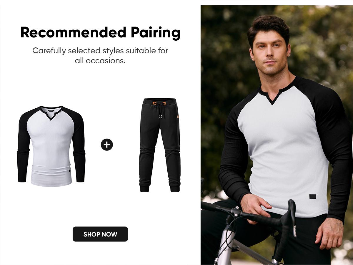 JMIERR Mens Long Sleeve Muscle T Shirts Casual V-Neck Longline Ribbed Tee Shirts