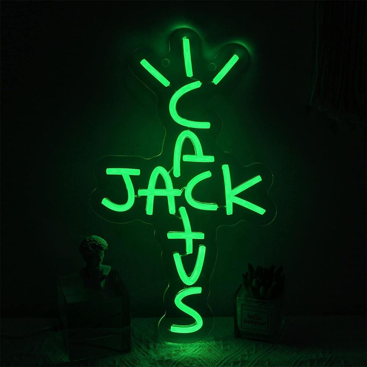 Cactus Design Neon Sign, USB Powered Creative LED Neon Light, Neon Accent Lights, Decorative Neon Sign for Bedroom, Room, Office, Home Decor