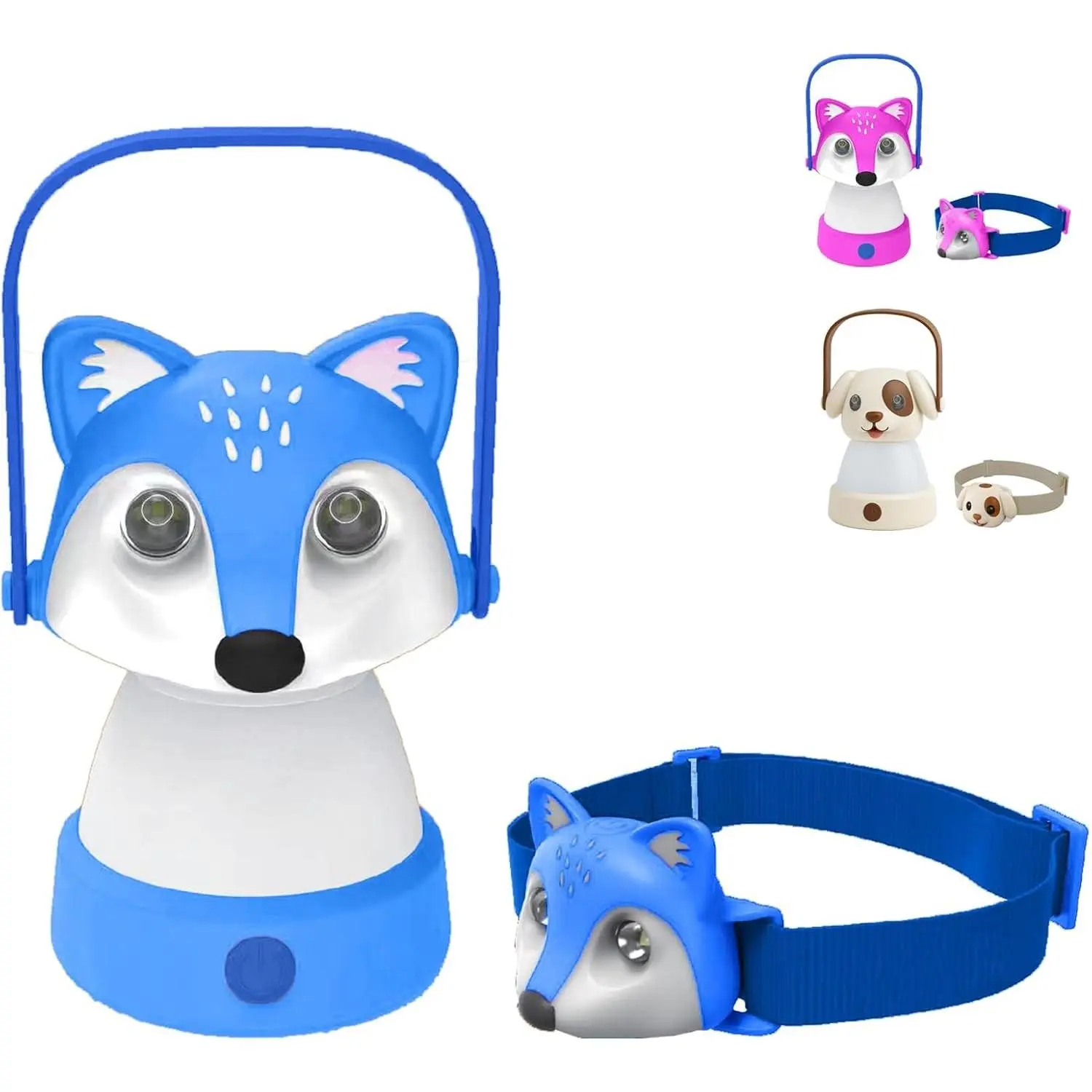 Kids Camping Essentials – LED Lantern and Rechargeable Headlamp Set | Multi-Purpose Nightlight Flashlight Toys – Holiday Halloween Birthday Gifts for Toddlers