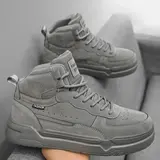 Men's Trendy High Top Sneakers, Soft Sole Lightweight Comfortable Breathable Shoes, Youth Casual Couple Sports Shoes, Simple Running Shoes, Athletic Shoes, Workout Sneakers, Pu Textile Sneakers, Fashion Athletic Sneaker, Sporty Sneakers, Footwear Sneakers