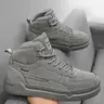 Men's Trendy High Top Sneakers, Soft Sole Lightweight Comfortable Breathable Shoes, Youth Casual Couple Sports Shoes, Simple Running Shoes, Athletic Shoes, Workout Sneakers, Pu Textile Sneakers, Fashion Athletic Sneaker, Sporty Sneakers, Footwear Sneakers