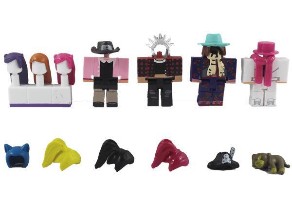 8pcs 2.5-3 Inch Roblox Fashion Famous Action Figures With T-Stage 2 Chairs Display Accessories Box Toy Set in stock