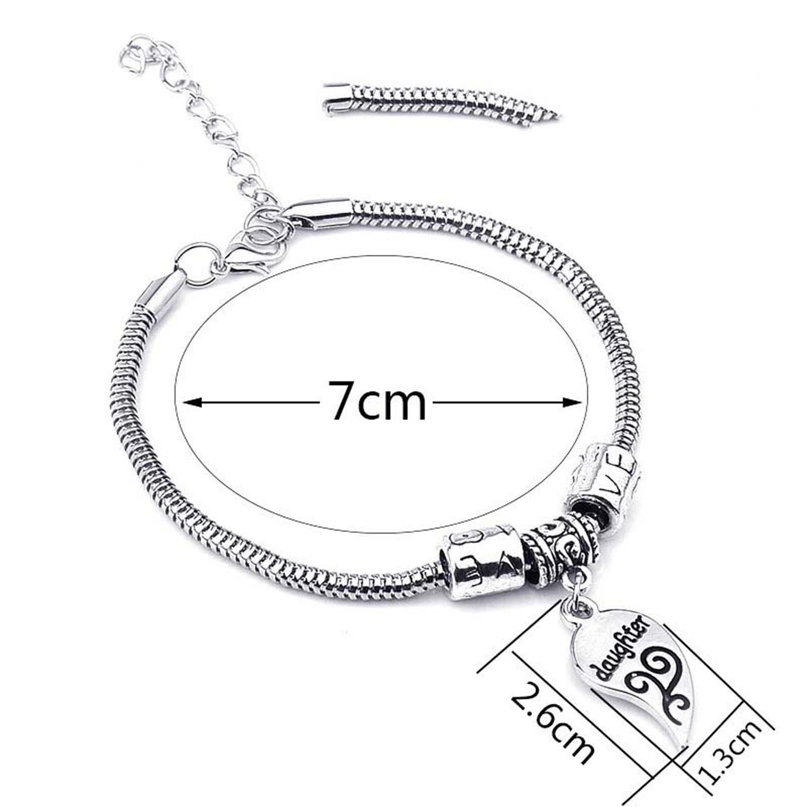 Two-pack Mother Daughter Matching Heart Bracelet, Family Love Jewelry, Mother’s Day Gift, Heartfelt Expression of Love, Perfect for Anniversary or Special Occasion