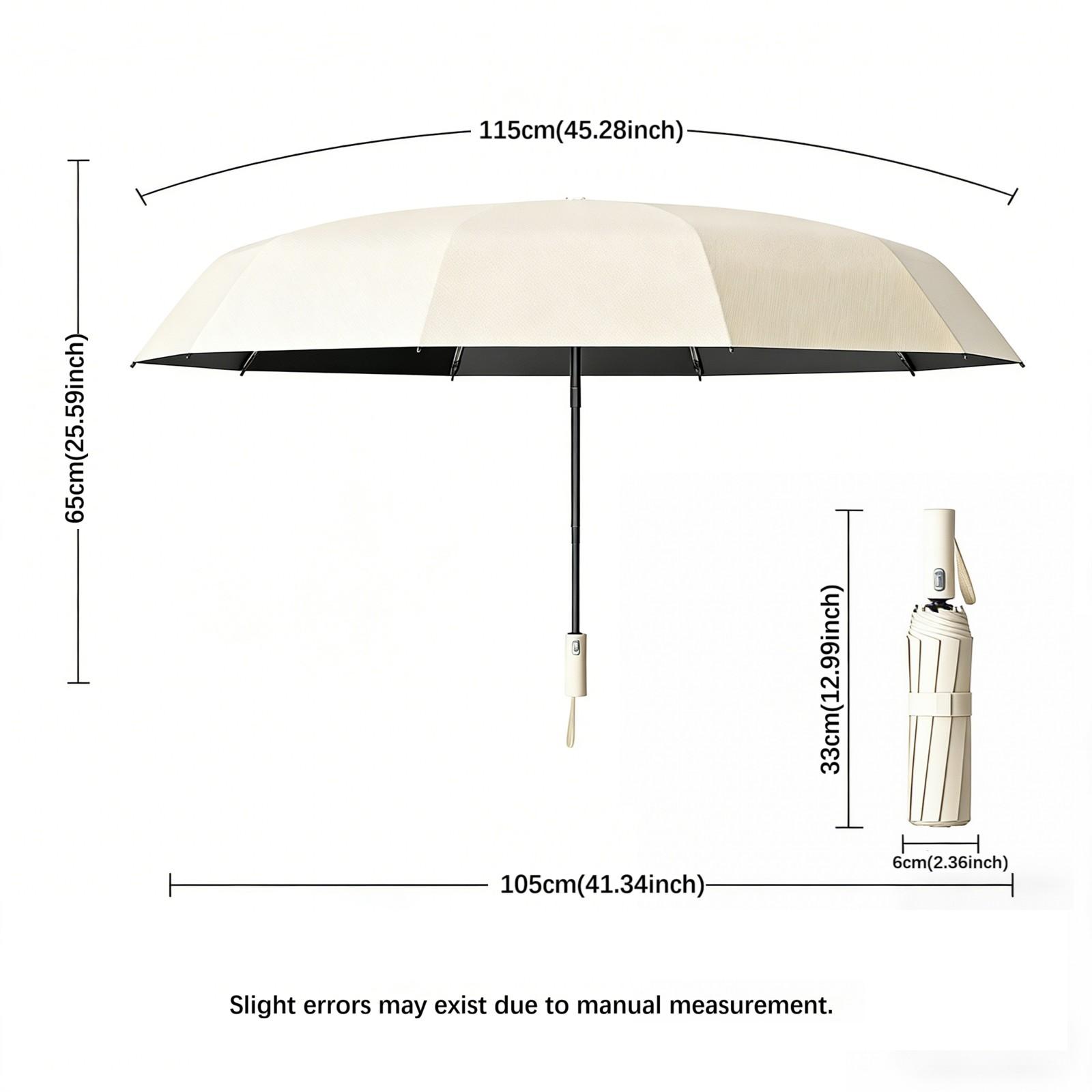 New Auto Open Close Umbrella, 40% Easier Retraction, Vinyl Coated UV Protection Umbrella, Thickened Fiberglass Windproof Frame for Work, Outdoor Leisure, Fishing, Golf, and Travel