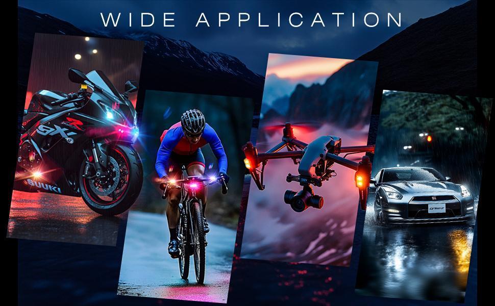 6PCS Wireless LED Lights for Car with Remote Control, Wireless LED Strobe Lights 8 Color USB Charing IP65 Waterproof Anti-Collision Warning Light for Car Interior Truck Motorcycle Drone Aircraft Bike 6PCS Wireless LED Lights for Car with Remote Control, Wireless LED Strobe Lights 8 Color USB Charing IP65 Waterproof Anti-Collision Warning Light for Car Interior Truck Motorcycle Drone Aircraft Bike