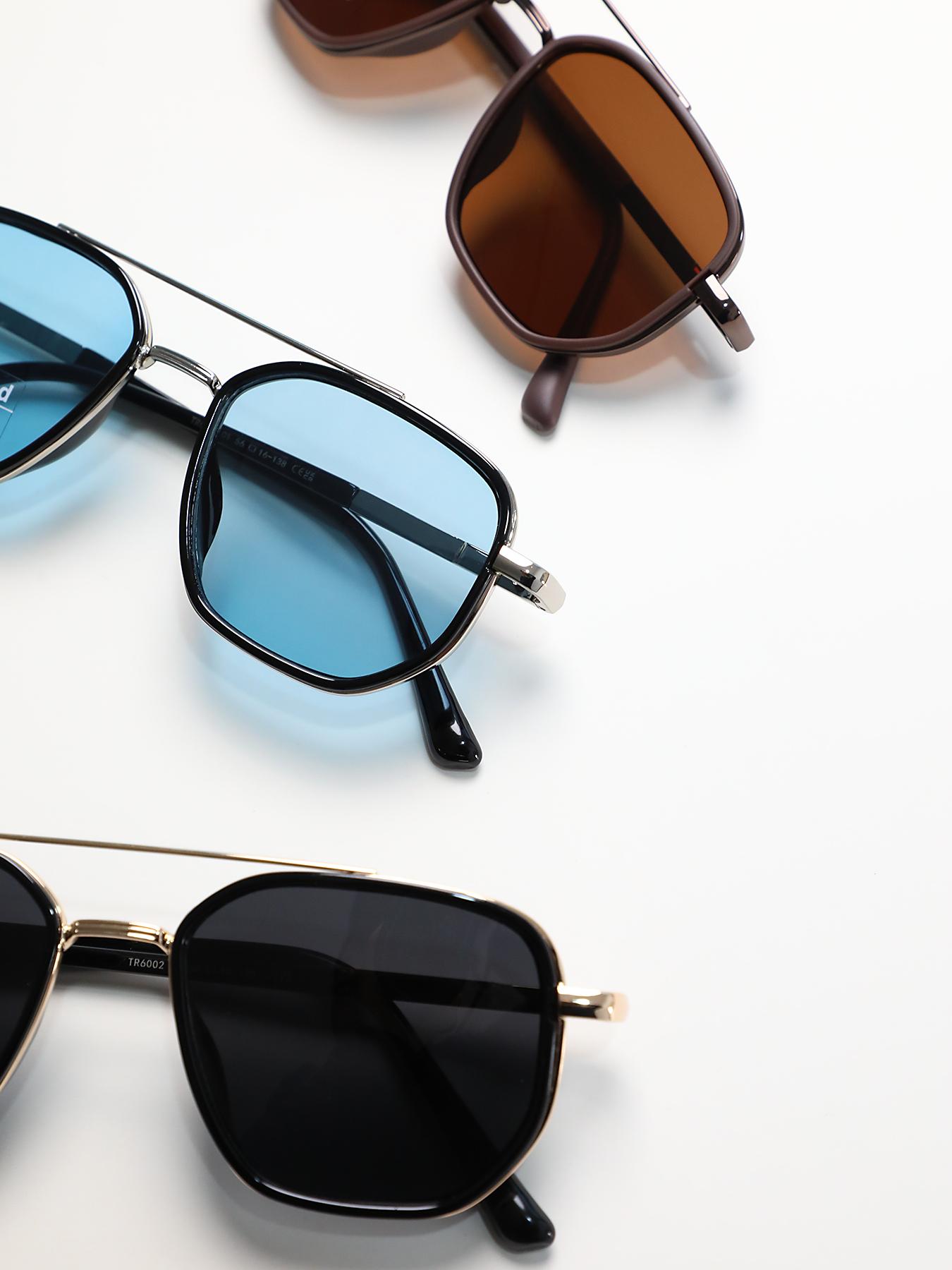 Unisex Fashionable Modern Trendy Sunglasses, Trendy Shades, Geometric Frame Trendy Casual Sunglasses for Everyday Use, Fashion Accessories for Outdoor Activities