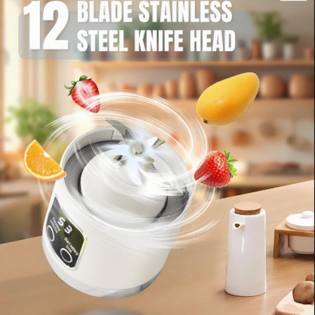 Portable Blender Personal Electric USB Rechargeable with LED Display, 450ML Portable juicer Shakes and Smoothies Blender, Small Blenders, Mixing, Compact, Convenient and Versatile#Summervibes
