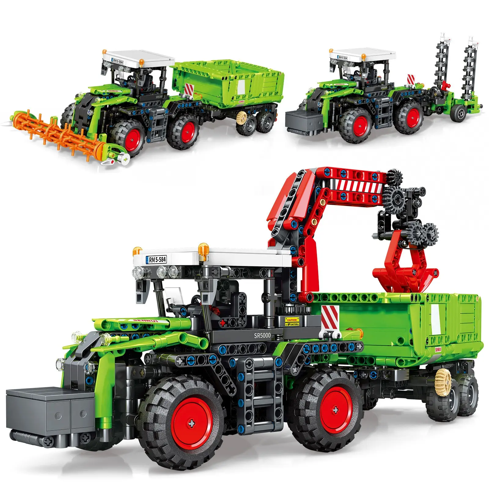 High-Quality Yc113 Tractor Building Blocks Toy, Educational Engineering Puzzle for Kids, Perfect Gift for Boys, Fun and Engaging Playset