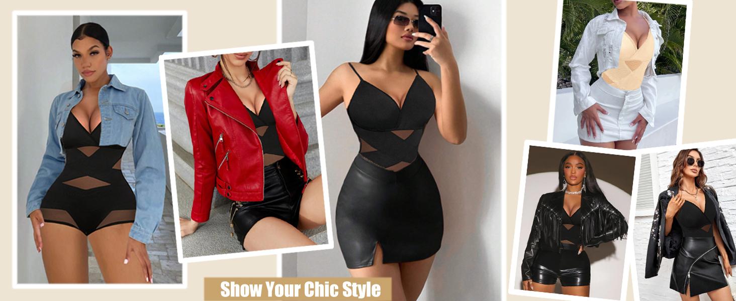 Avidlove Shapewear Bodysuit for Women Body Shaper Tummy Shapewear Plus Size Body Suits with V Neck Adjustable Spaghetti Strap & X Cross Design Avidlove Shapewear Bodysuit for Women Body Shaper Tummy Shapewear Plus Size Body Suits with V Neck Adjustable Spaghetti Strap & X Cross Design