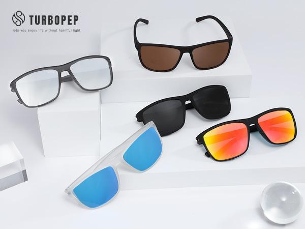 TURBOPEP 3 Pairs Simple Sunglasses For Fishing,Unisex Polarized Glasses, Square Sunglasses,Lightweight Frame Sun Glasses with UV Protection, Travel Accessories gafas de Springtok