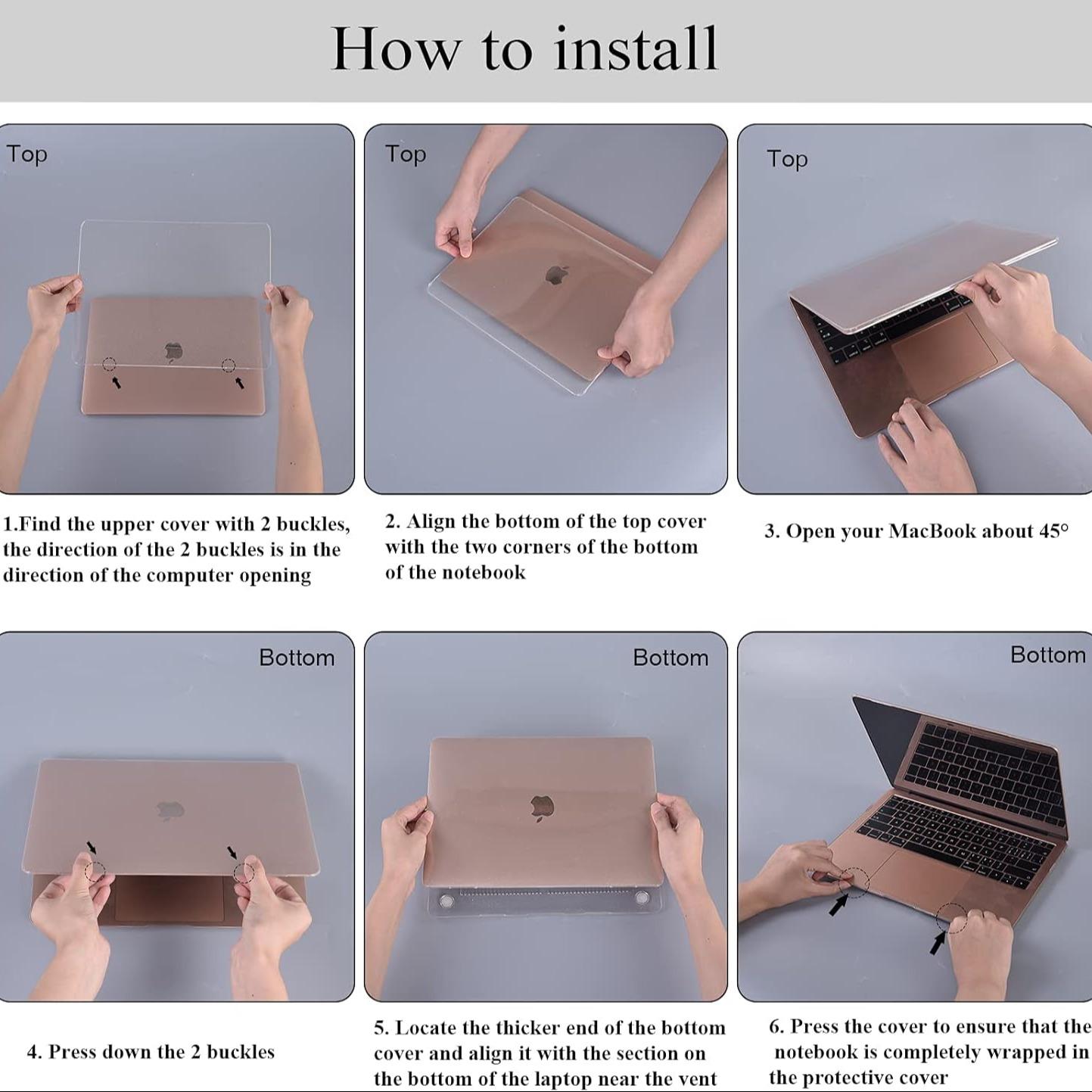 Macbook Air 13-Inch Case, Diamond Shine, Upgrade for M4 A3240 M3 A3113 M2 A2681, Transparent Hard Shell, Anti-Scratch, Lightweight, Starry Design