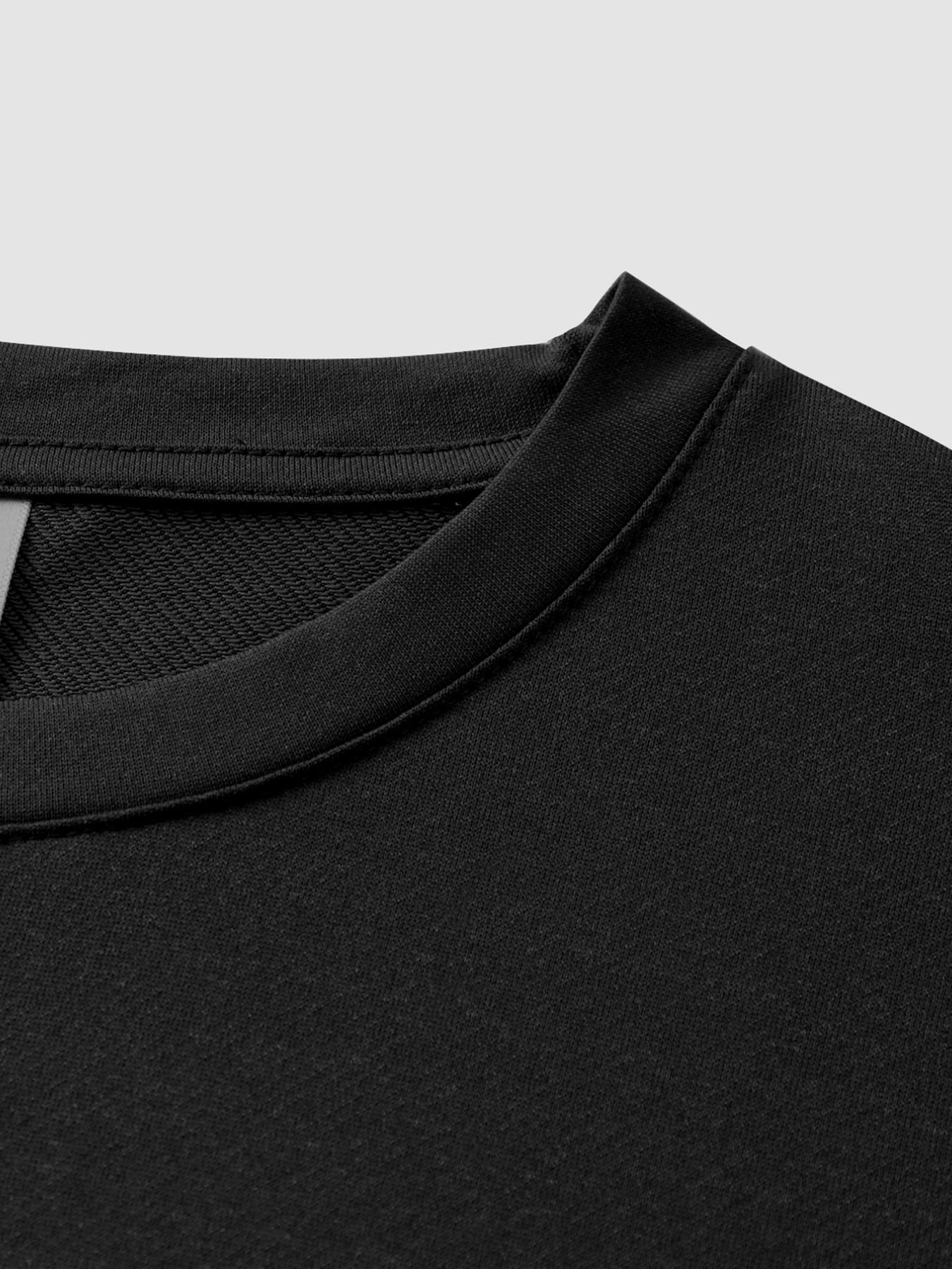 Dark Style Keep It Quiet Metal Letter T-Shirt, Men's American Hip-Hop Oversize Loose Short Sleeve, Trendy Personality Portrait Top