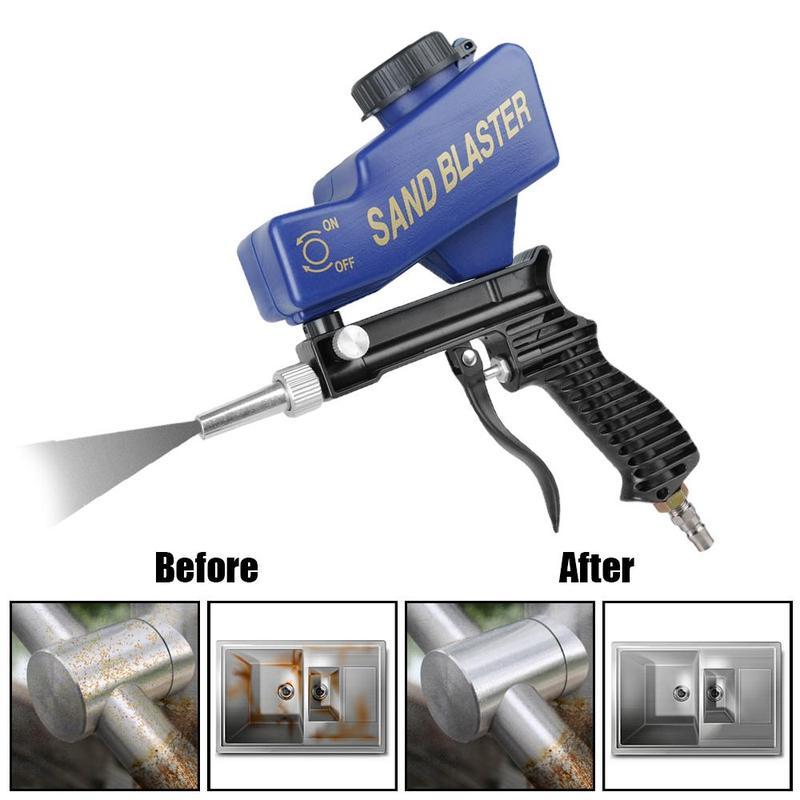 [Summervibes] Gravity Sandblasting Tools, Pneumatic Sandblasting Set, Rust Blasting Device Adjustable Blasting Machine, Pneumatic Blasting Tools Set, Professional Car Body Repair Tool, Sandblasting Accessories, Heavy Duty Pressure