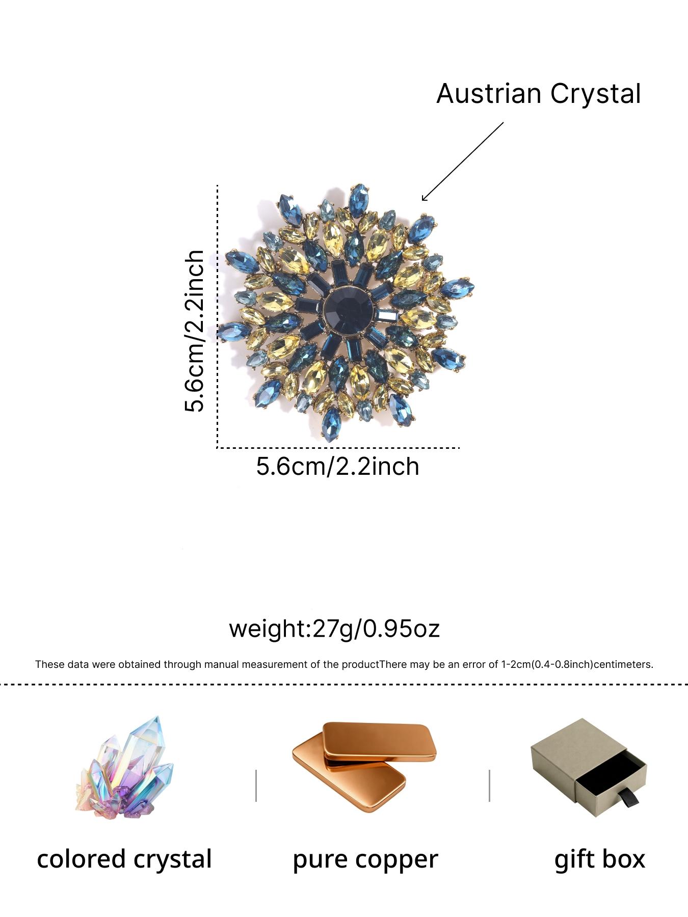 A fashionable and elegant snowflake shaped brooch, suitable for daily wear, vacation dates, and other occasions, and also a surprising and exquisite small gift.